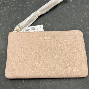 Kate Spade Warm Beige Leather Wristlet